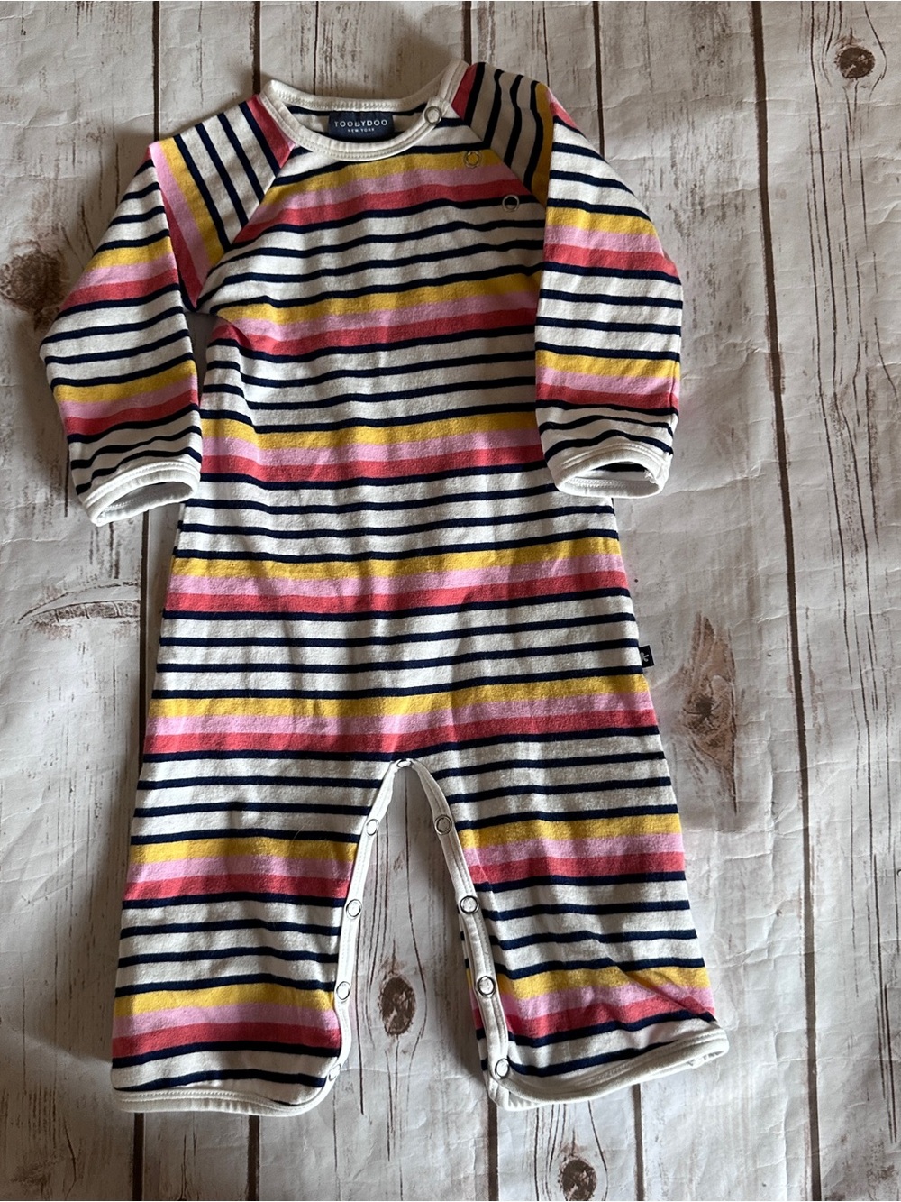 ToobyDoo multi-colored striped romper